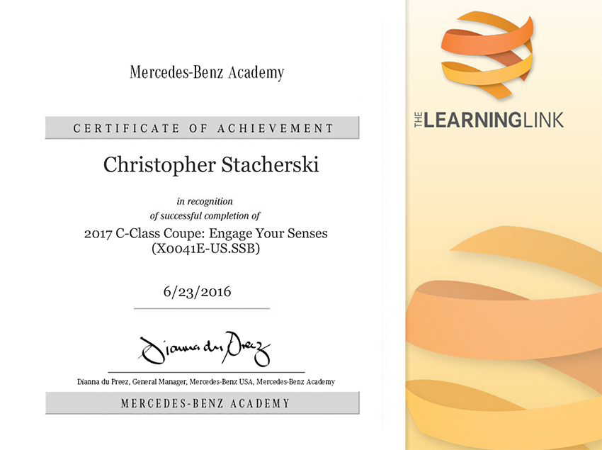 2017 Mercedes-Benz C-Class Coupe Certification